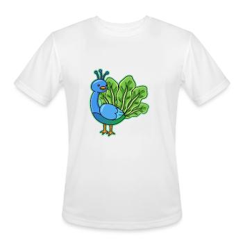 Peacock Lettuce Design for Peacocks Lovers - Men's Moisture Wicking Performance T-Shirt - white - Front - Jackson (183cm)