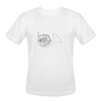 French horn - Men's Moisture Wicking Performance T-Shirt - white - Front - Jackson (183cm)