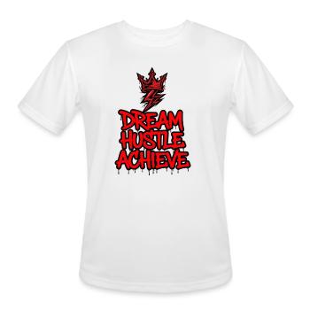 Dream Hustle Achieve Graffiti - Men's Moisture Wicking Performance T-Shirt - white - Front - Jackson (183cm)