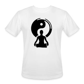meditation - Men's Moisture Wicking Performance T-Shirt - white - Front - Jackson (183cm)