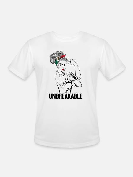 Womens Mexican Girl Latina Unbreakable - Men's Moisture Wicking Performance T-Shirt - white