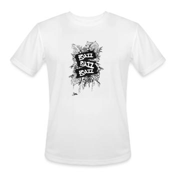 BUZZ BUZZ BUZZ (MONO) | Yellowjackets Hive Podcast - Men's Moisture Wicking Performance T-Shirt - white - Front - Jackson (183cm)