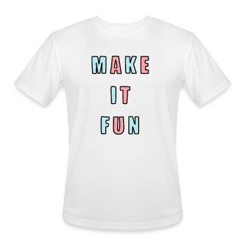Make It Fun - Men's Moisture Wicking Performance T-Shirt - white - Front - Jackson (183cm)