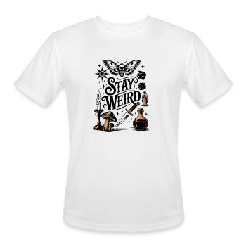 Stay Weird - Mystical & Unique Design - Men's Moisture Wicking Performance T-Shirt - white - Front - Jackson (183cm)
