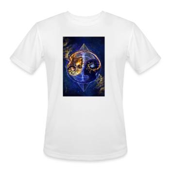 Cosmic Duality in Crystal Sphere - Men's Moisture Wicking Performance T-Shirt - white - Front - Jackson (183cm)