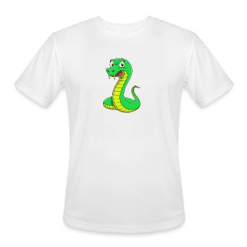 Disgusted Serpent: A Snaky Expression - Men's Moisture Wicking Performance T-Shirt - white - Front - Jackson (183cm)