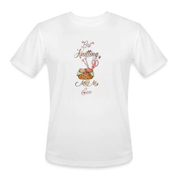best knitting mom ever - Men's Moisture Wicking Performance T-Shirt - white - Front - Jackson (183cm)