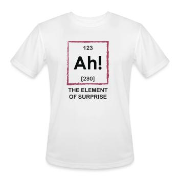 Ah The Element Of Surprise - Men's Moisture Wicking Performance T-Shirt - white - Front - Jackson (183cm)