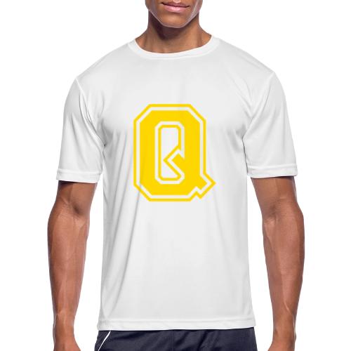 Letter Q – Capital Athletic Alphabet Monogram - Men's Moisture Wicking Performance T-Shirt