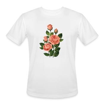rose clip art - Men's Moisture Wicking Performance T-Shirt - white - Front - Jackson (183cm)