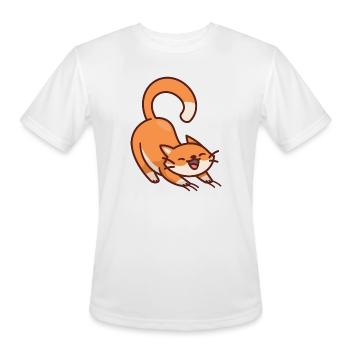 Cat Scratching - Men's Moisture Wicking Performance T-Shirt - white - Front - Jackson (183cm)