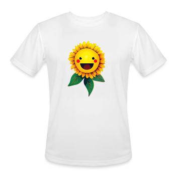 Bright and Cheerful Sunflower Clip Art - Men's Moisture Wicking Performance T-Shirt - white - Front - Jackson (183cm)