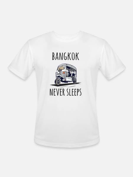 Bangkok Never Sleeps - Men's Moisture Wicking Performance T-Shirt - white