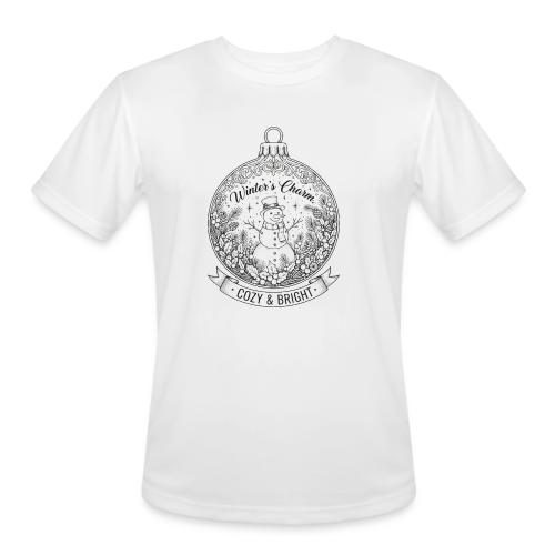 Festive Snowman T-Shirt - Men's Moisture Wicking Performance T-Shirt