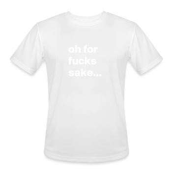 Fuck Sake - Men's Moisture Wicking Performance T-Shirt - white - Front - Jackson (183cm)