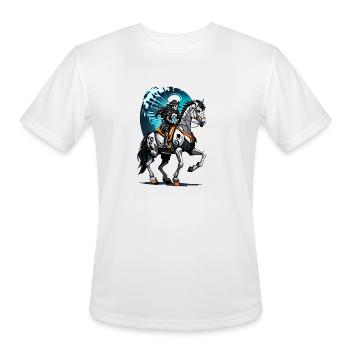 Equestrian Halloween Skeleton - Men's Moisture Wicking Performance T-Shirt - white - Front - Jackson (183cm)