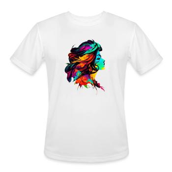 Cool Mystery woman silhouette - Men's Moisture Wicking Performance T-Shirt - white - Front - Jackson (183cm)