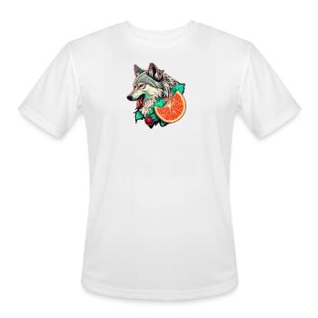wolf fruit - Men's Moisture Wicking Performance T-Shirt - white - Front - Jackson (183cm)