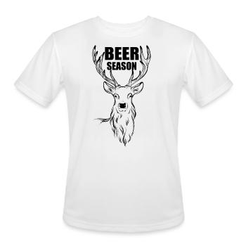 Beer Season 2 Camo Funny Deer Hunter - Men's Moisture Wicking Performance T-Shirt - white - Front - Jackson (183cm)