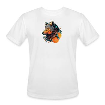 wolf fruit - Men's Moisture Wicking Performance T-Shirt - white - Front - Jackson (183cm)