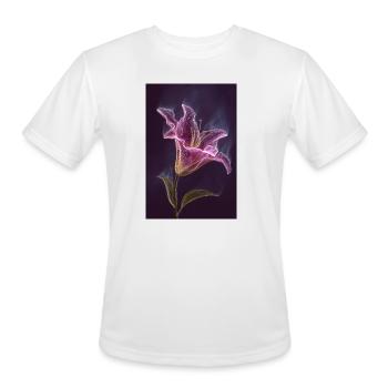 Luminous Lily Nebula - Men's Moisture Wicking Performance T-Shirt - white - Front - Jackson (183cm)