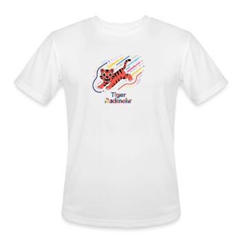 Neon Tiger Pop Art Burst - Men's Moisture Wicking Performance T-Shirt - white - Front - Jackson (183cm)