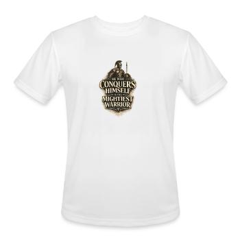 Self Mastery Warrior Quote - Men's Moisture Wicking Performance T-Shirt - white - Front - Jackson (183cm)