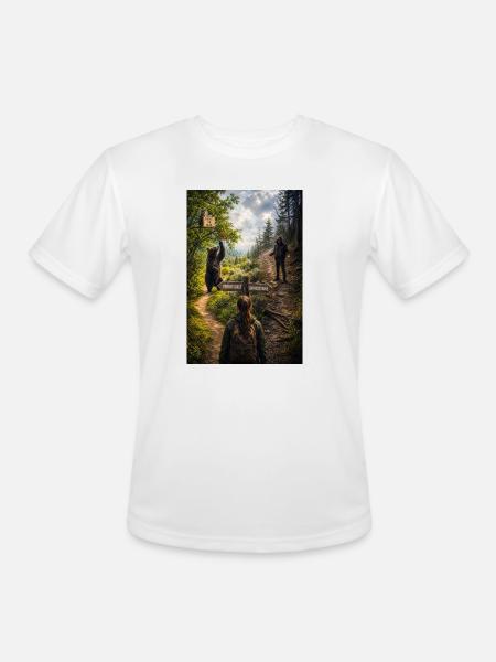 Choose the bear - Men's Moisture Wicking Performance T-Shirt - white
