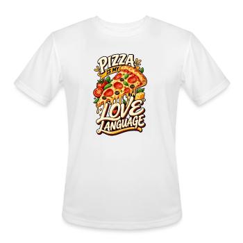 Pizza Is My Love Language - Men's Moisture Wicking Performance T-Shirt - white - Front - Jackson (183cm)