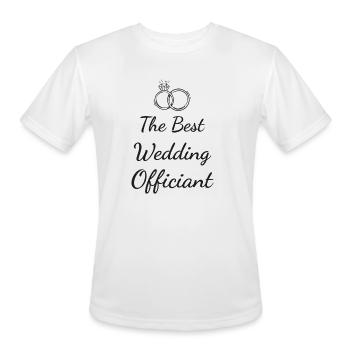 Best Wedding Officiant - Men's Moisture Wicking Performance T-Shirt - white - Front - Jackson (183cm)