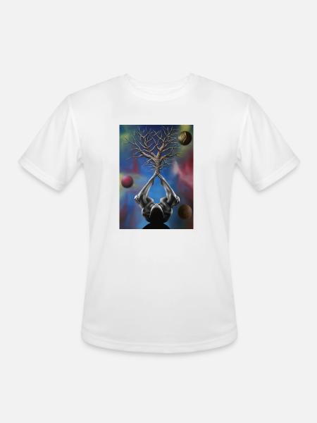 SURREAL PAINTING - Men's Moisture Wicking Performance T-Shirt - white
