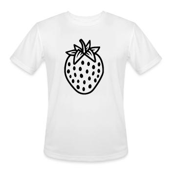 Strawberry Fruit Berries - Men's Moisture Wicking Performance T-Shirt - white - Front - Jackson (183cm)