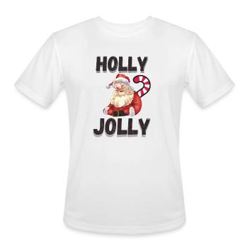 HOLLY JOLLY - Men's Moisture Wicking Performance T-Shirt - white - Front - Jackson (183cm)