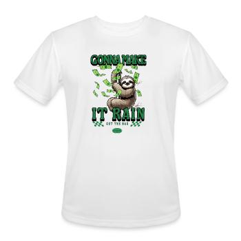 Funny Sloth - Men's Moisture Wicking Performance T-Shirt - white - Front - Jackson (183cm)