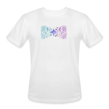 Twin Circuit Minds - Men's Moisture Wicking Performance T-Shirt - white - Front - Jackson (183cm)
