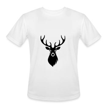 Deer - Men's Moisture Wicking Performance T-Shirt - white - Front - Jackson (183cm)