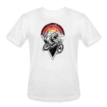 Sunset Arc Over Silent Peaks - Men's Moisture Wicking Performance T-Shirt - white - Front - Jackson (183cm)