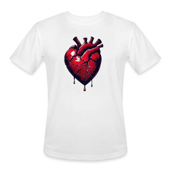 broken heart  - Men's Moisture Wicking Performance T-Shirt - white - Front - Jackson (183cm)