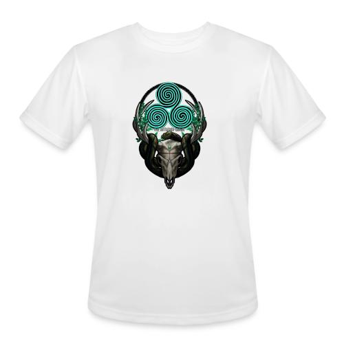 The Antlered Crown (White Text) - Men's Moisture Wicking Performance T-Shirt
