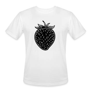 Strawberry Fruit Berries - Men's Moisture Wicking Performance T-Shirt - white - Front - Jackson (183cm)