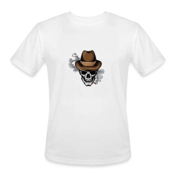 skull smoke - Men's Moisture Wicking Performance T-Shirt - white - Front - Jackson (183cm)