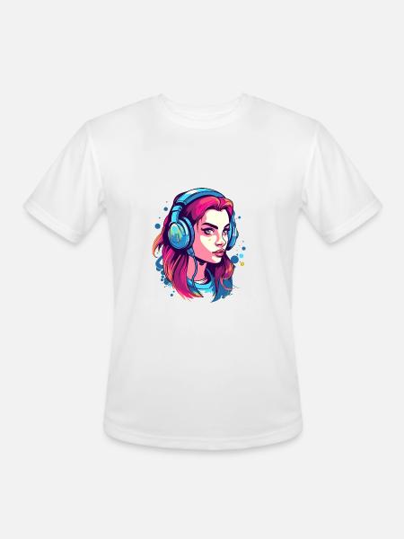 Gamer Girl - Men's Moisture Wicking Performance T-Shirt - white