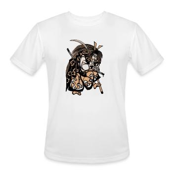 Samurai Theatrical Performance - Men's Moisture Wicking Performance T-Shirt - white - Front - Jackson (183cm)