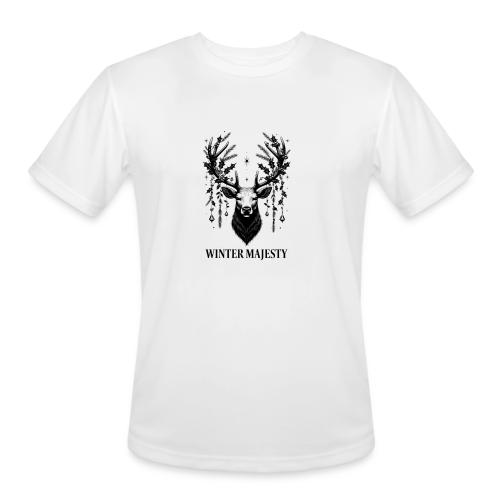Majestic Reindeer T-Shirt, Poster, & Mug - Men's Moisture Wicking Performance T-Shirt