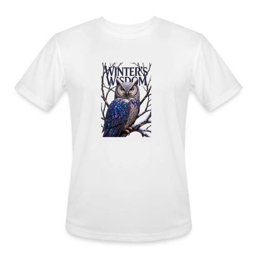 Crystalized Forest Owl T-Shirt - Men's Moisture Wicking Performance T-Shirt