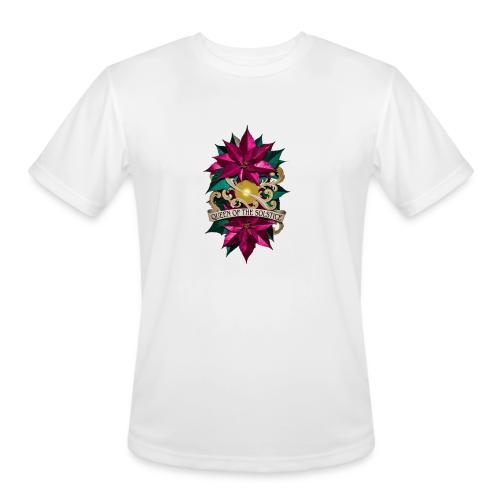 Queen of the Solstice Poinsettia T-Shirt - Men's Moisture Wicking Performance T-Shirt