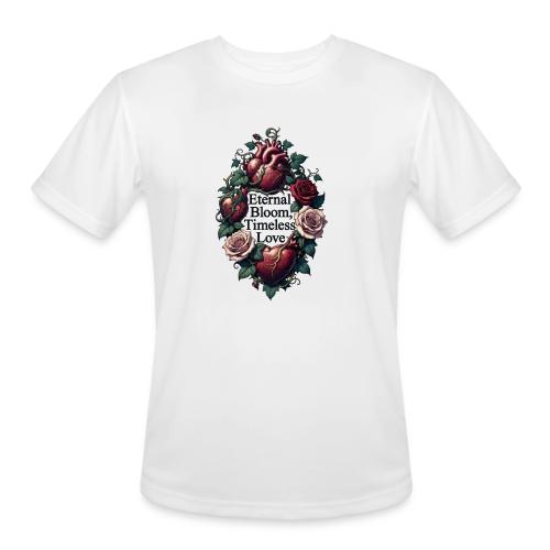 Eternal Bloom Timeless Love Entwined Hearts T-Shir - Men's Moisture Wicking Performance T-Shirt