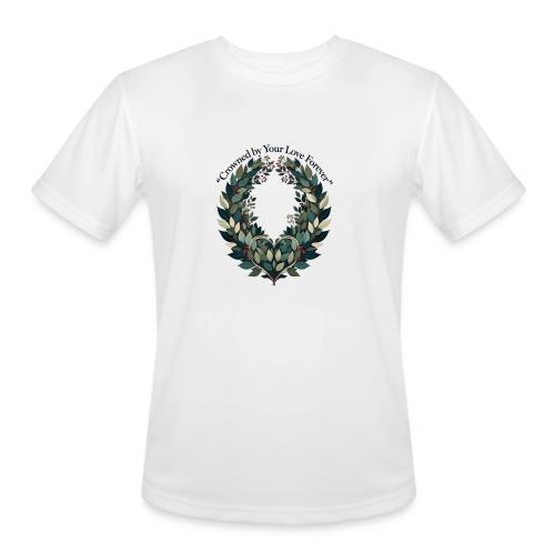 Crowned by Your Love Forever Laurel Wreath T-Shirt - Men's Moisture Wicking Performance T-Shirt
