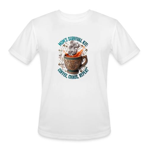 Mom's Survival Kit Tee | Coffee Chaos - Men's Moisture Wicking Performance T-Shirt