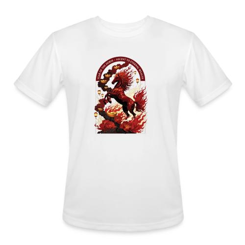 Year of the Horse Rise T Shirt,Lunar New Year Gift - Men's Moisture Wicking Performance T-Shirt